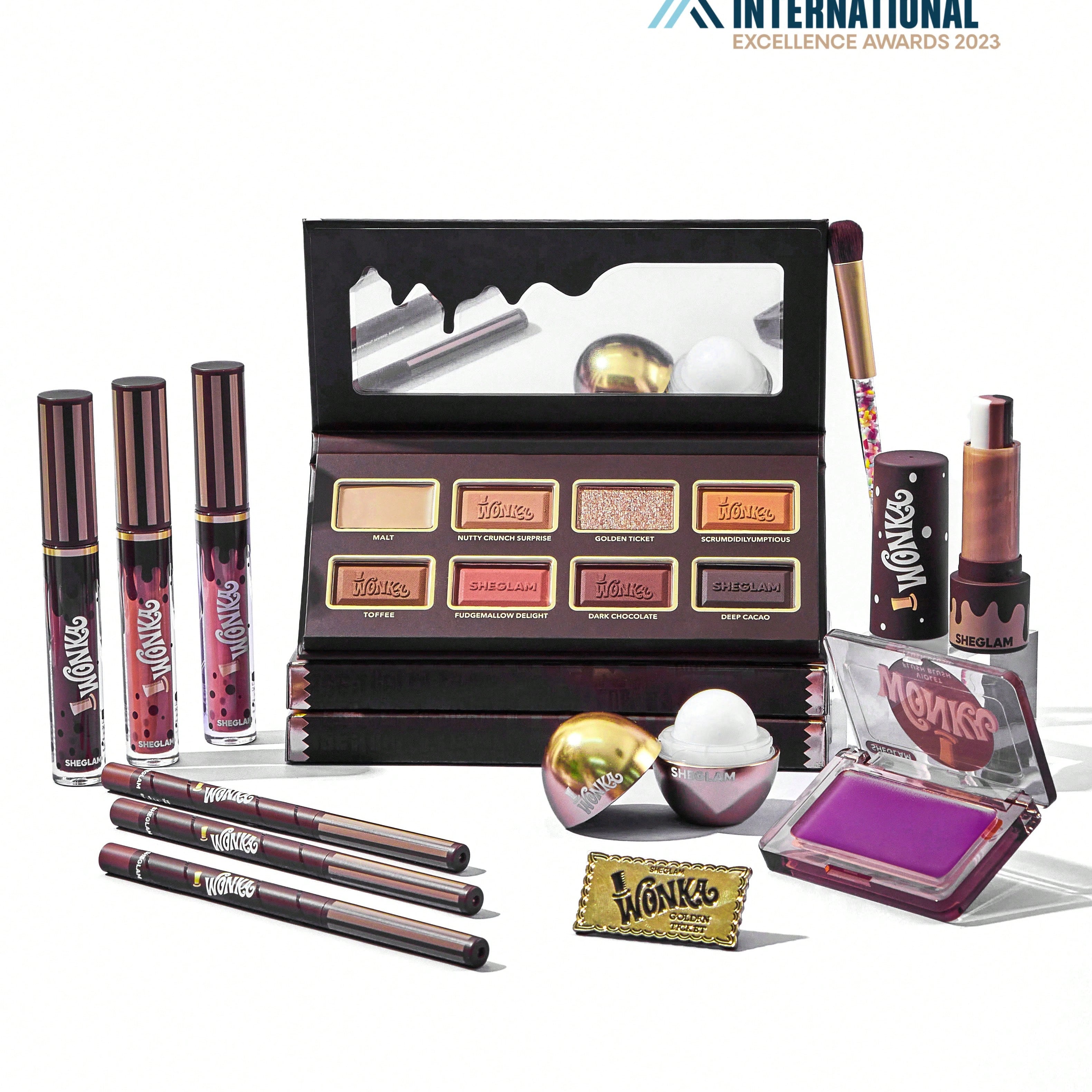 SHEGLAM Willy Wonka X Full Collection Makeup Set Chocolate-Inspired