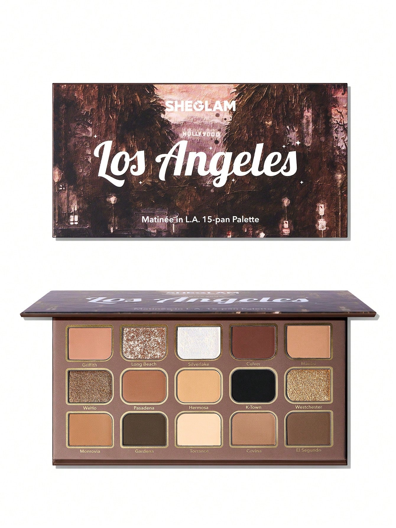 SHEGLAM Matinée In L.A. 15-Pan Eyeshadow Palette – Warm Glam Shades