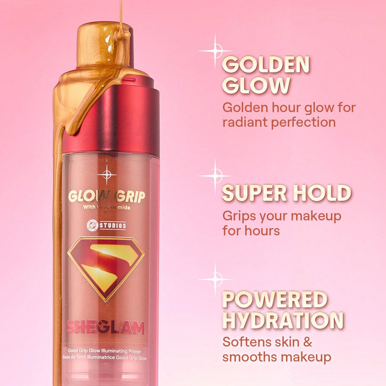 SHEGLAM Good Grip Glow Illuminating Primer Gold Radiance
