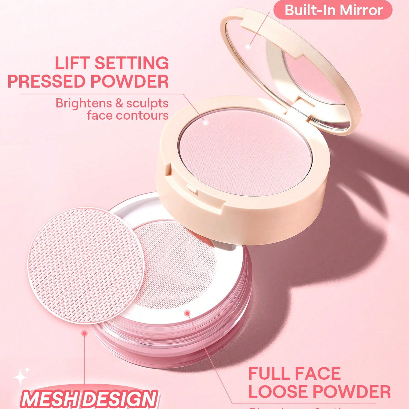 SHEGLAM Insta-Ready Ultra-Fine Blur & Lift Powder Duo Bubblegum