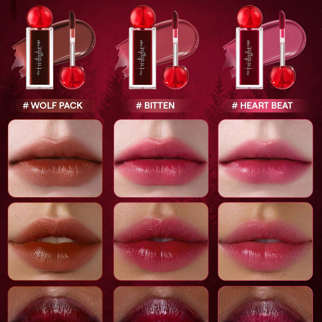 SHEGLAM Twilight Saga Immortality Long‑Wear Lip Tint Bitten Shade