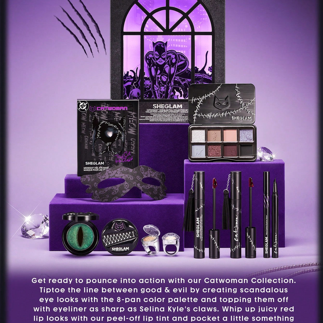 SHEGLAM Catwoman Meow Curved Precision Liquid Eyeliner Pen Black