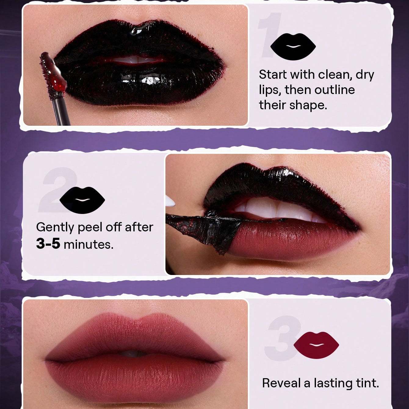 SHEGLAM Catwoman Peel-Off Lip Tint High Stakes Transfer-Proof Precision