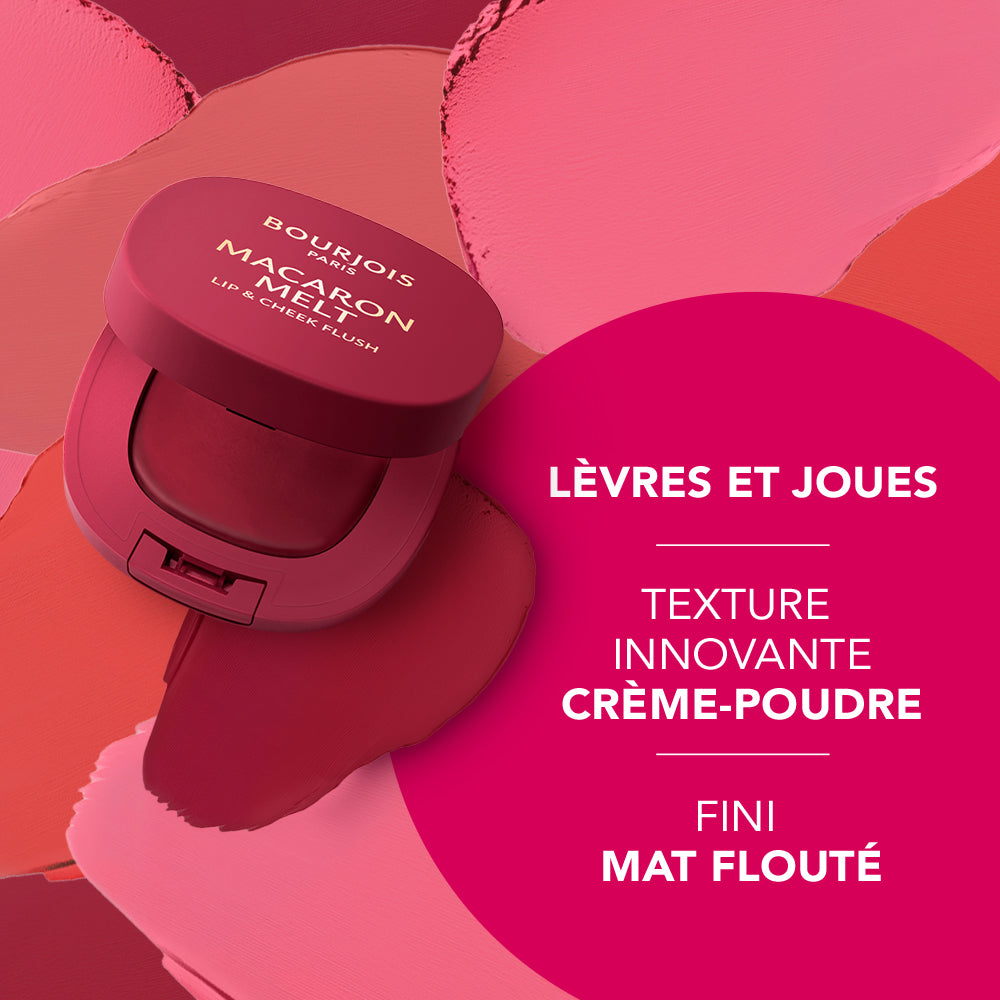 Bourjois Macaron Melt Lip & Cheek Flush Cream-to-Powder Blush
