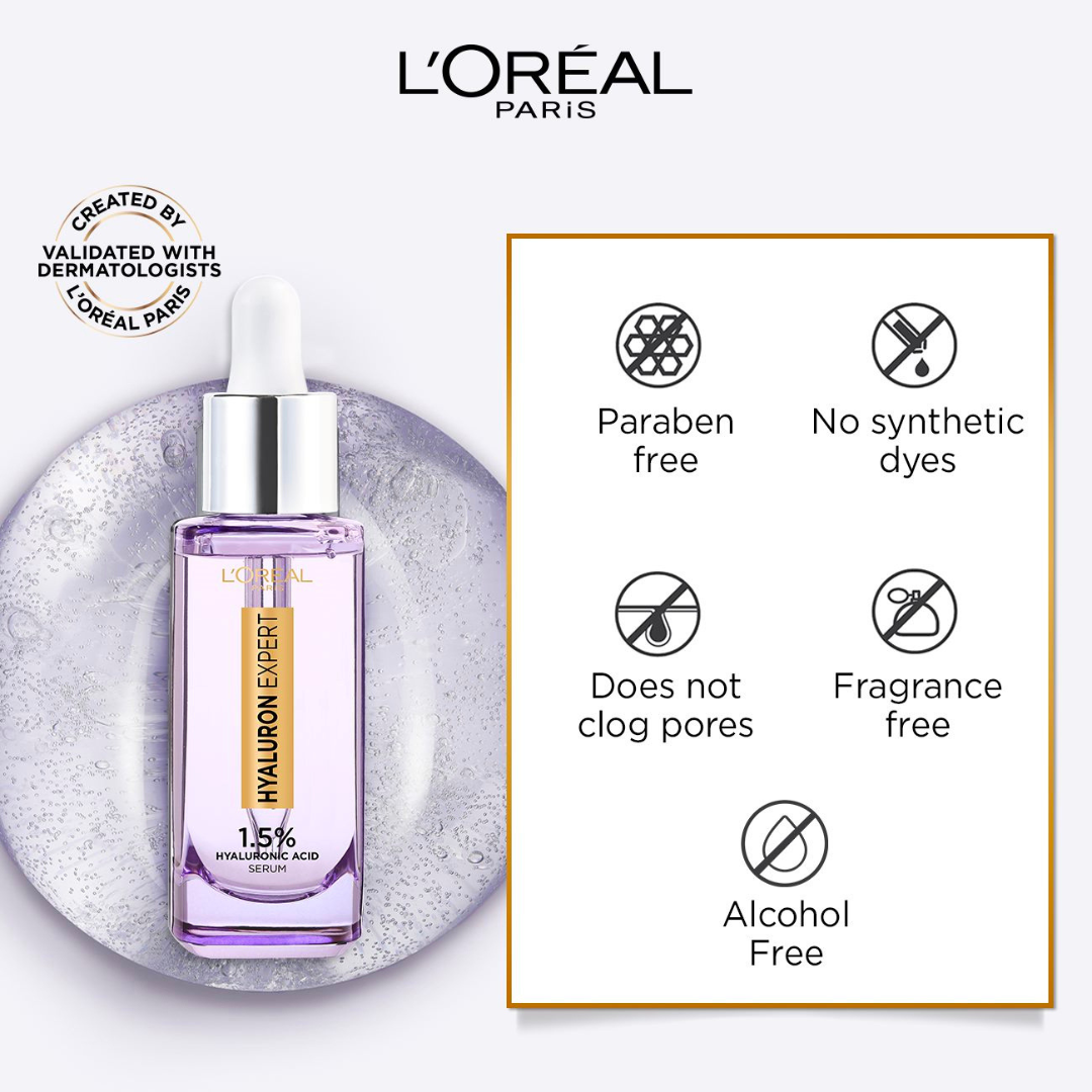 L'Oréal Paris Hyaluron Expert Moisturiser and Anti-Aging Plumping Serum with Hyaluronic Acid