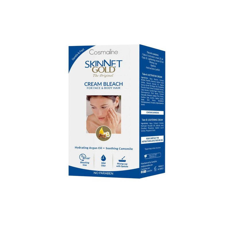Skinnet Gold Cream Bleach Facial & Body, 25+50ml