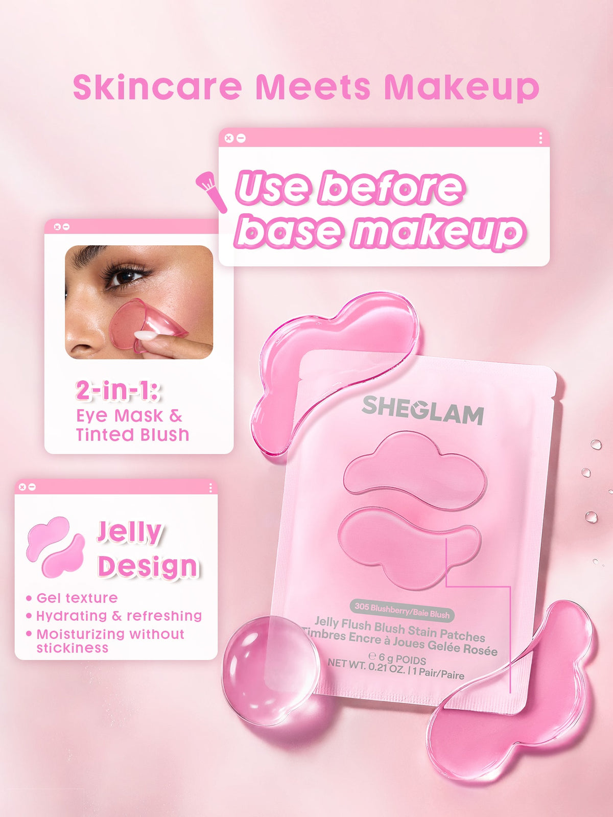 Sheglam Jelly Flush Blush Stain Patches