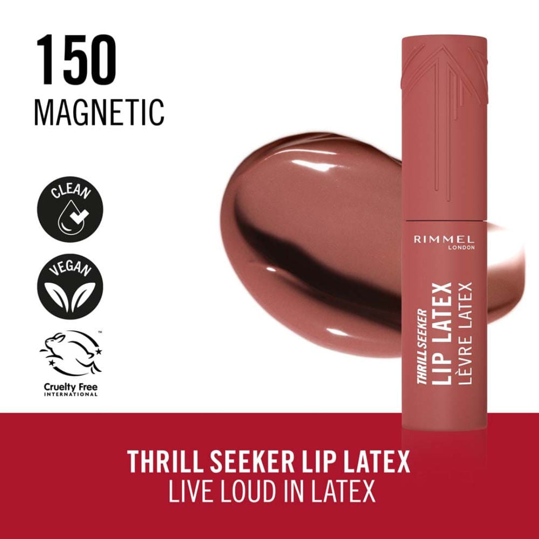 Rimmel Thrill Seeker Lip Latex: High-Shine, Long-Lasting, Vibrant Liquid Lipstick