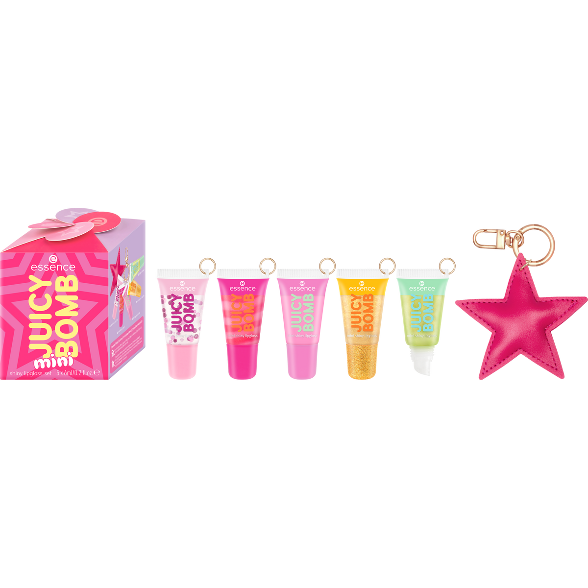 ibraq- Essence JUICY BOMB Mini Shiny Lipgloss Set Holiday Happiness