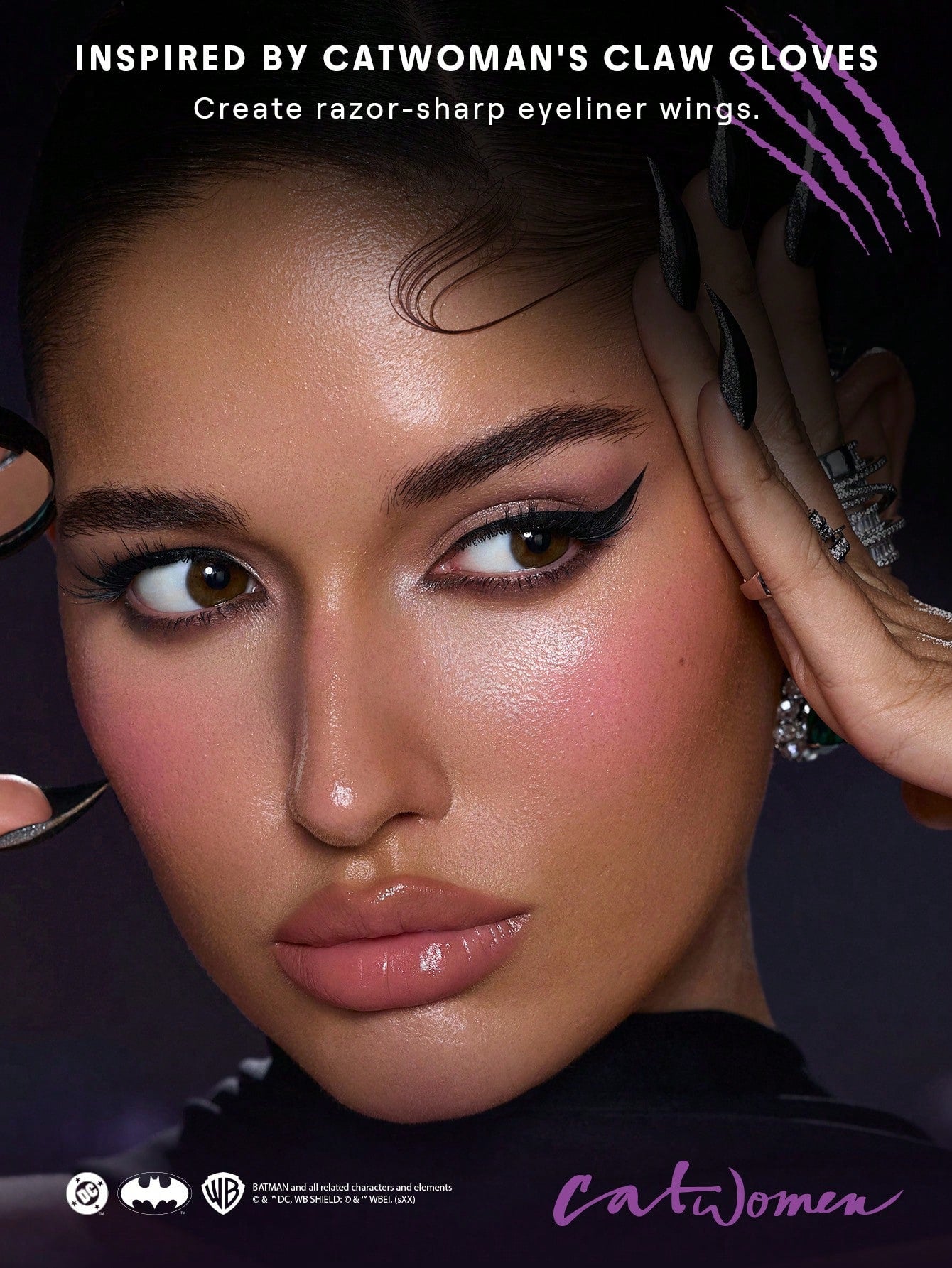 SHEGLAM Catwoman Meow Curved Precision Liquid Eyeliner Pen Black