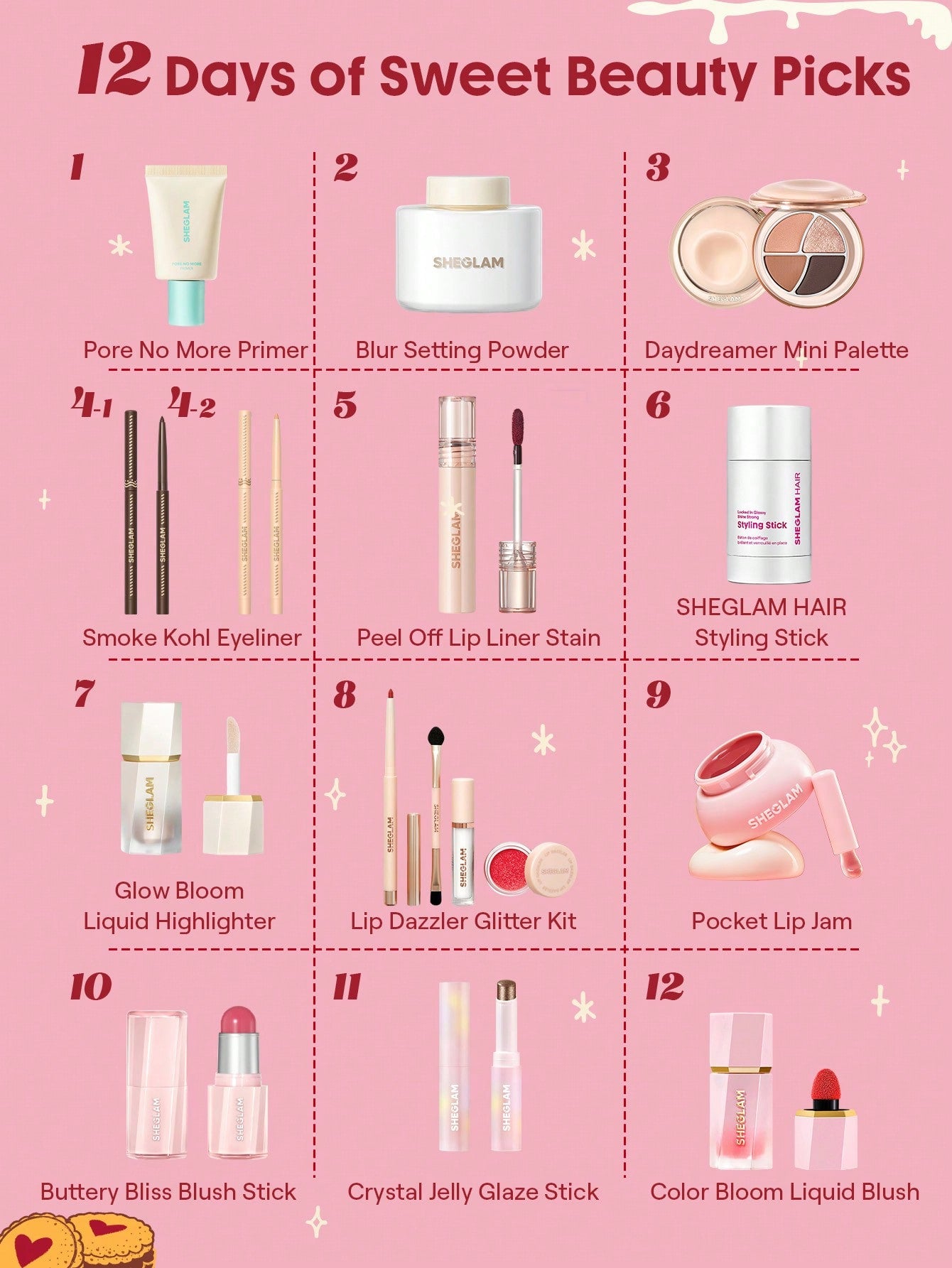 SHEGLAM Sugar Spice Everything Glam 12-Day Advent Calendar Box