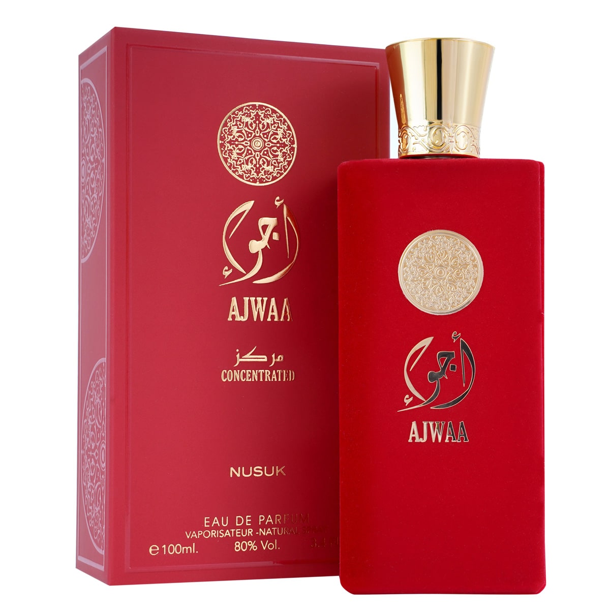 Nusuk Ajwaa Murakaz Concentrated Red Intense Floral Woody Perfume