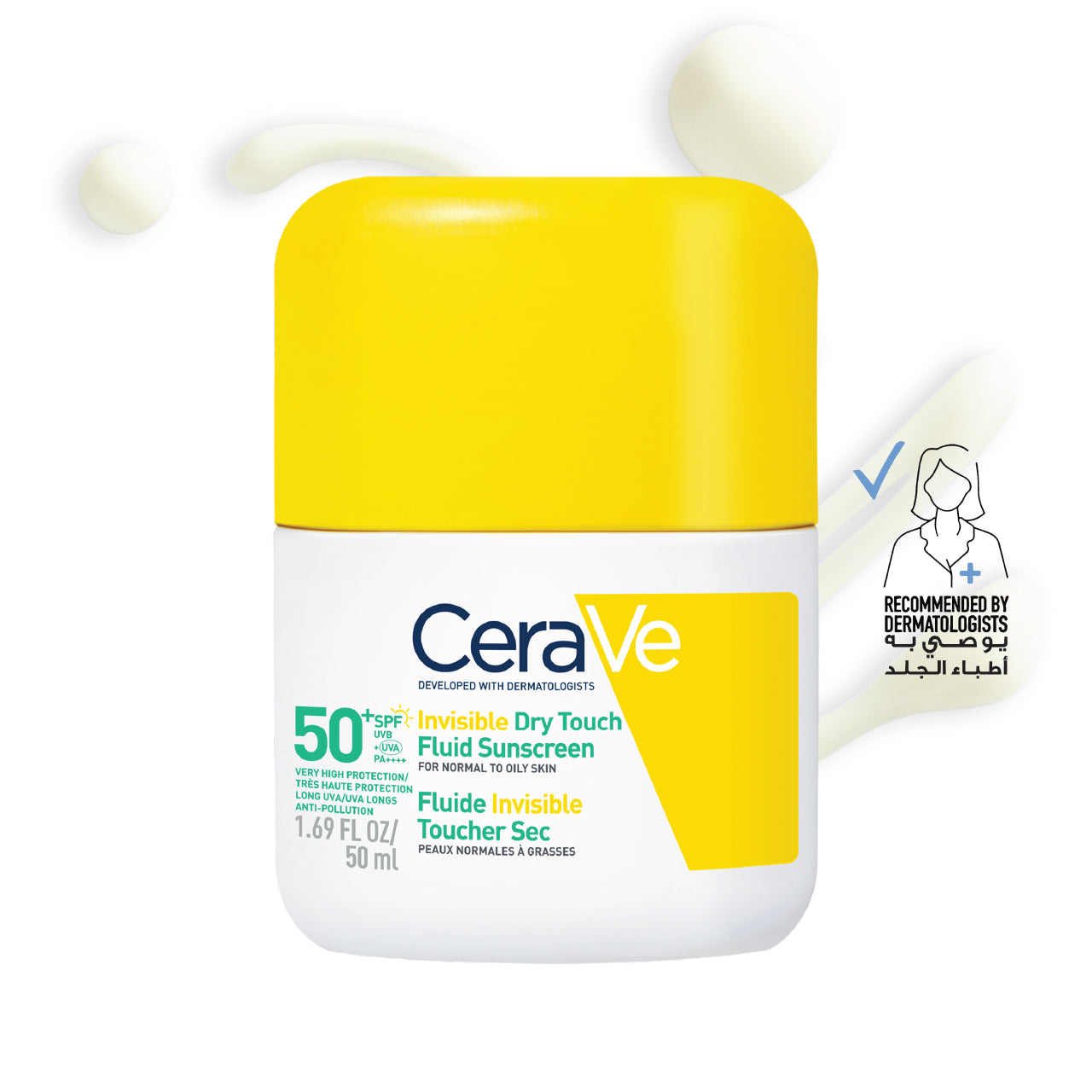 CeraVe Invisible Dry Touch Fluid Sunscreen SPF 50+ | 50ml