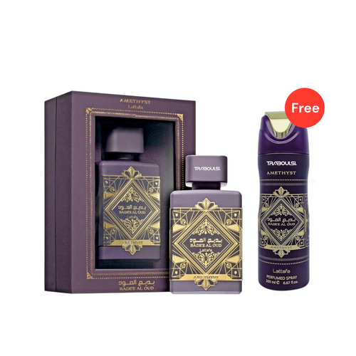 Lattafa Badee Al Oud Amethyst - 100ML EDP + Free Deo