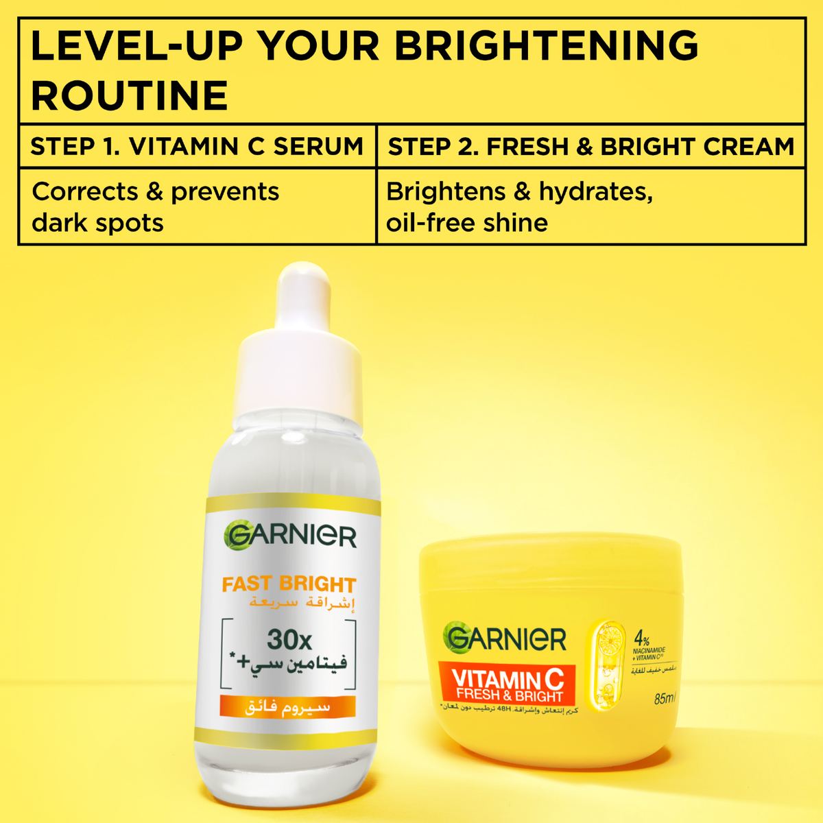Garnier Vitamin C Fresh & Bright Cream 85ml