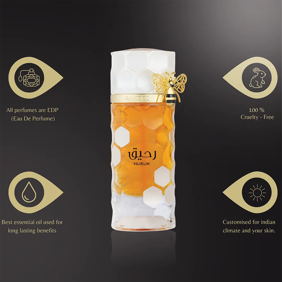 Raheeq Nusuk Floral Vanilla Musk Eau de Parfum 100ml Bottle